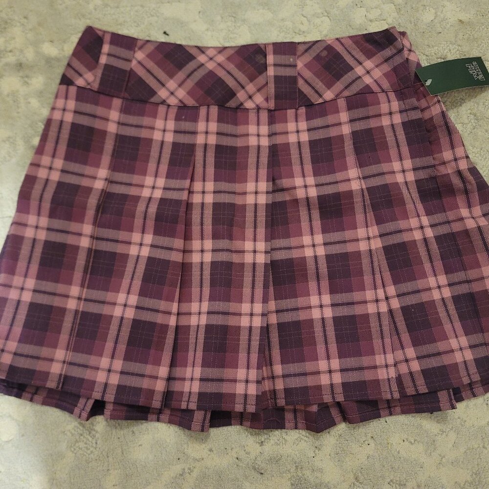 Wild Fable Plaid Skirt Burgundy Brand New with tags